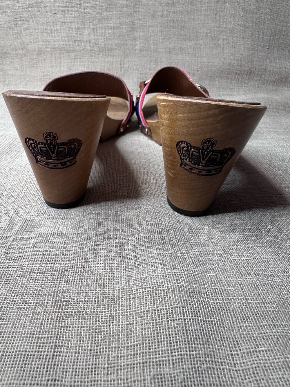 Vintage Juicy Couture Wooden Mule Heels Y2K Sz 8 - Picture 5 of 10